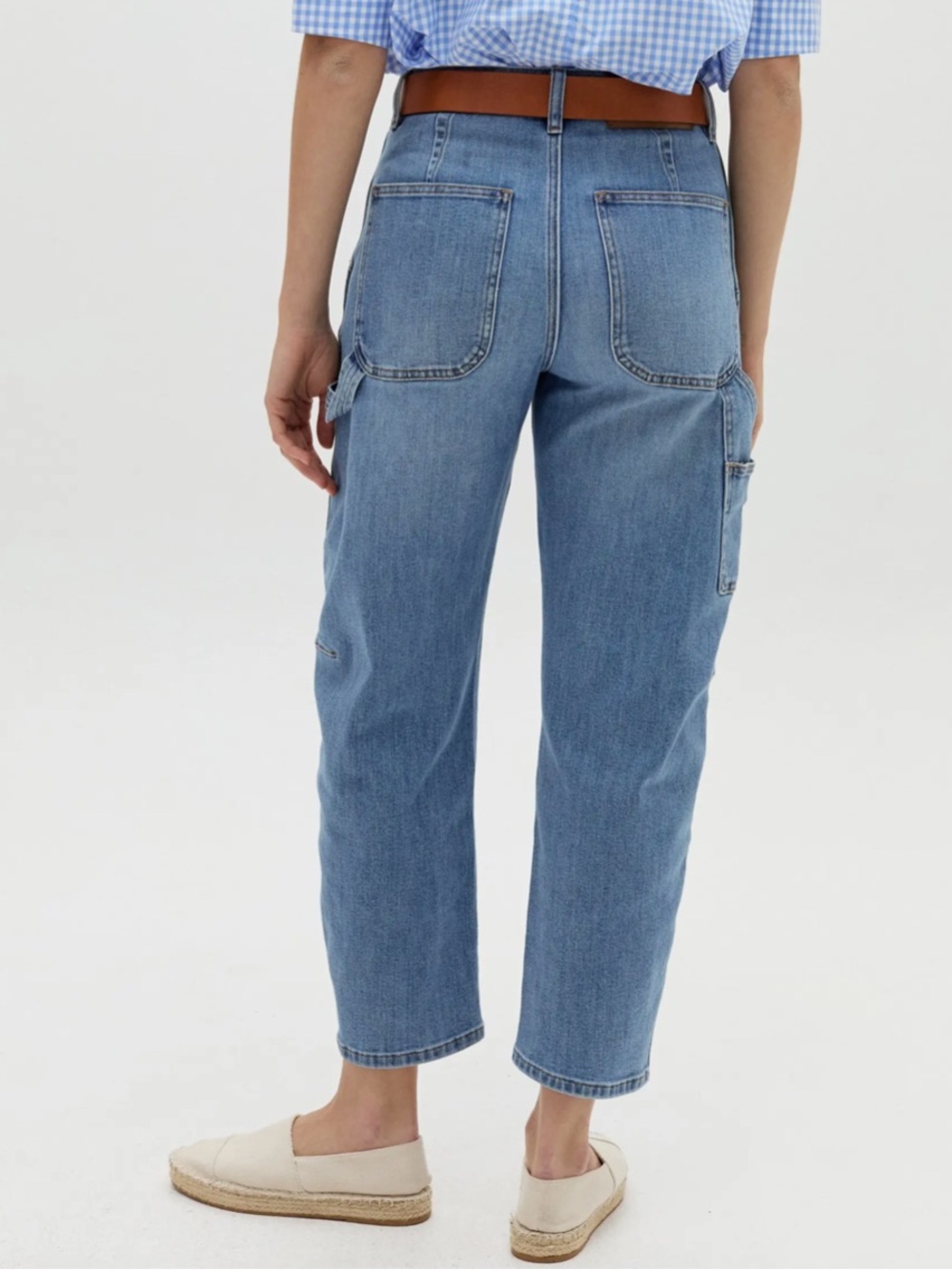 LANHTROPY ambar denim Barrel pant jeans in washed indigo Size Medium - Picture 4 of 16